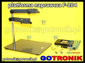 Platforma naprawcza z uchwytem do płytek PCB + statyw do kolby