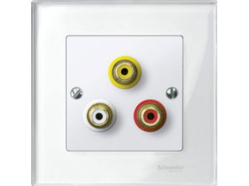 MERTEN SYSTEM M Gniazdo wtykowe złącza audio/wideo biel polarna MTN4351-0319 SCHNEIDER ELECTRIC