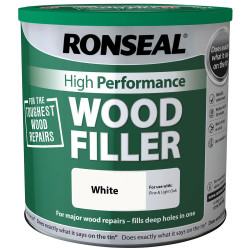 Ronseal 38239 High-Performance Wood Filler White 3.7kg