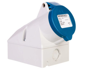 Gniazdo naścienne 2-częściowe 16A 3p 6h 230V IP44 zaciski bezśrubowe MEN1720