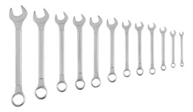 Klucze płasko-oczkowe 6-22 mm zestaw 12 elementów 35D357