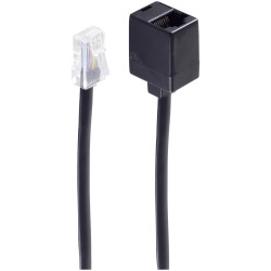 Shiverpeaks BS70226-8/8 extension cable 6m black for ISDN RJ45 plug to socket