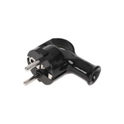 Wtyczka sieciowa WT-40 16A czarn unishuko Elgotech kątowa