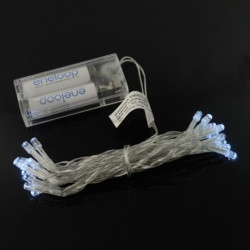 Lampki choinkowe LED na baterie - białe zimne - 25szt.