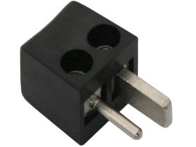 WTYK GŁOŚNIKOWY KĄTOWY SKRĘCANY CZARNY DIN 2