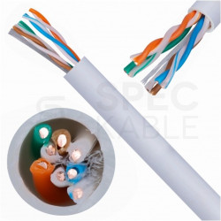 Kabel sieciowy U/UTP kat.5e skrętka 4x2x0,47mm wewnętrzny Eca PVC szary Q-LANTEC