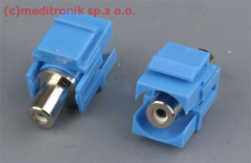 Moduł keystone RCA gniazdo na gniazdo kolor niebieski