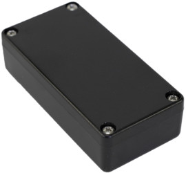 PC miniature enclosure, (L x W x H) 40 x 80 x 22 mm, black (RAL 9005), IP68, 1551WKBK