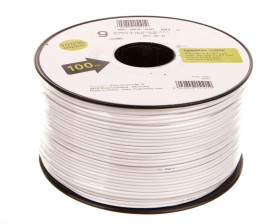 Przewód głośnikowy CU 2x0,5 OFC biały 15101 /100m/