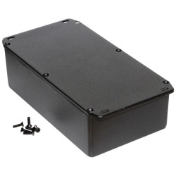 Hammond 1590R1FLBK Diecast Enclosure Flanged Lid Black (192 x 111 x 61mm)