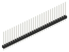 Pin header, 30 pole, pitch 2.54 mm, straight, black, 10048710