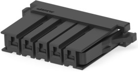 Socket header, 5 pole, pitch 5.08 mm, straight, black, 1-178128-5