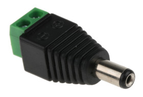 Wtyk zasilania DC Wtyk DC średnica zew: 5.5mm Montaż na kablu średnica wew: 2.1mm 1A 16 V