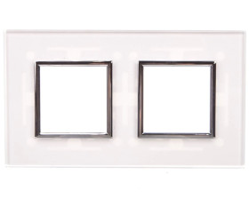 DANTE Ramka podwójna szkło CREATIVE GLASS SUPER WHITE 4501182