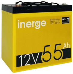 Akumulator AGM 12V 55Ah INERGE