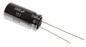 Kondensator 3300 μF 10V dc Promieniowe, Otwór przelotowy Panasonic Przewód promieniowy roztaw: 5 mm EEUEB1A332