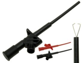 Chwytak pomiarowy; 20.169.2; pazurkowy; 4mm; czarny; 155mm; wtykany (gniazdo bananowe 4mm); 10A; 1000V; stal nierdzewna; PA; Ama