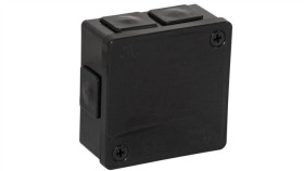 Puszka Natynkowa Pusta 6 Wlotów Viplast Vp-22 Czarna Ip55 86X86x40mm 022-05