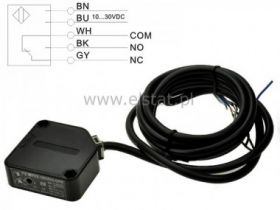 Czujnik odbiciowy NO/NC, przekaźnik, 18x50x50mm