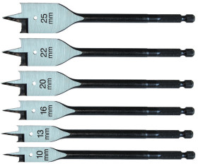 Zestaw wierteł frezujących do drewna C.K T2942P, 10 mm, 13 mm, 16 mm, 20 mm, 22 mm, 25 mm, 1/4" (6,3 mm), 1 zest.