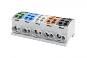 Zacisk HLK 5x125A-2 (1x35,1x25/1x35,1x25) /3L+N+PE/ Al/Cu