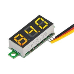 DC 0-100V LED Voltmeter Module, 0.28" Yellow
