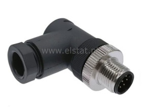 Złącze kątowe męskie 8P; kątowe; śrubowe