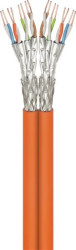 CAT 7A kabel sieciowy duplex, S/FTP (PiMF), Pomarańczowy - Długość kabla 100 m