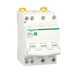 Wyłącznik nadprądowy MCB, 3-biegunowy, 32A, 400V, Schneider Electric, R9PF