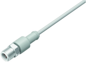 Sensor actuator cable, M12-cable plug, straight to open end, 3 pole, 5 m, TPE, gray, 4 A, 77 3729 0000 40403-0500