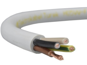 Przewód prądowy H05VV-F / OWY 500V 4x1,5 warsztatowy biały linka Mercor /50m/