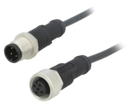 M12A04ML12AFLSB001 Kabel do czujników/automatyki 4PIN M12-M12 1m wtyk wtyk