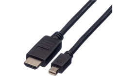 Kabel DisplayPort długość 2m B: HDMI A: Złącze DP (Display Port) Mini męskie Roline 1080p