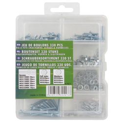 Bolt set - Philips screws, nuts and washers (330 pcs)