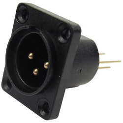 Cliff CP30061 XLR Connector 3-Pin Sleeve Plug Black 1 pc(s)