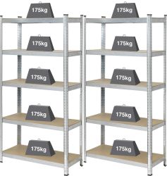 Regał warsztatowy, wzmocniony TOOLCRAFT, 1897698x2, metal, MDF, Maks. obciążenie: 875 kg