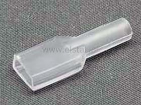 Osłonka konektora 6,3 na przewód 3,5mm przezr.