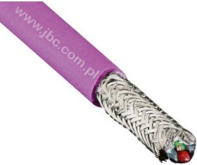 STL 254, PROFIBUS, 2x0,38mm2 (kolory żył czerwony, zielony) ekranowany, PUR, fioletowy, LUMBERG, STL254