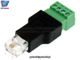 Wtyk telefoniczny RJ11 (6P4C) z szybkozĹÄczem