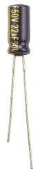 Kondensator 22μF 50V dc Radialny, Otwór przelotowy Panasonic roztaw: 2mm 5 (Dia.) x 11mm