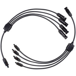 Phaesun 600288 QuickClip4 Set 4in1 Y-connector Waterproof for PV Modules