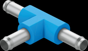 150015 Connector, T-shaped, 3 x diameter 8 mm