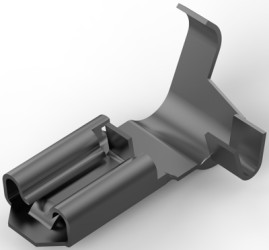 Uninsulated flat plug sleeve, 6.35 x 0.81 mm, 0.82 to 2.08 mm², AWG 18 to 14, brass, tin-plated, 172763-1