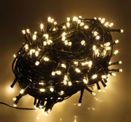 Lampki choinkowe 100 LED białe ciepłe z programatorem