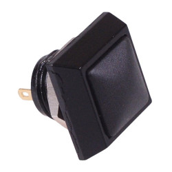 Black Square Off-(On) Momentary 12mm Metal Push Button Switch IP65 SPST