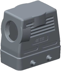 Housing, size HB10, die-cast aluminum, M32, angled, clip locking, IP65, T1230100132-100