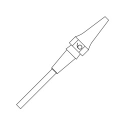 Weller T0051325599 XDS 6 Desoldering Tip 0.7 x 1.9 Length 16.5mm