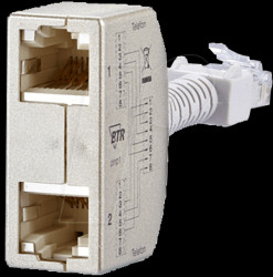 130548-01-E Cable-sharing adapter, pnp 1 - telephone / telephone