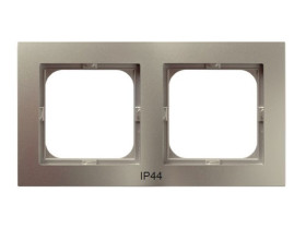 AS Ramka 2 podwójna do wyłączników IP-44 satyna light RH-2G/45 OSPEL