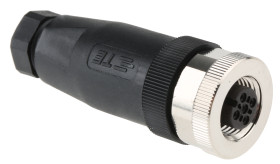 Złącze wielostykowe przemysłowe 5-pinowe M12 Montaż na kablu Gniazdo TE Connectivity